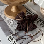frill ribbon chouchou［brown］