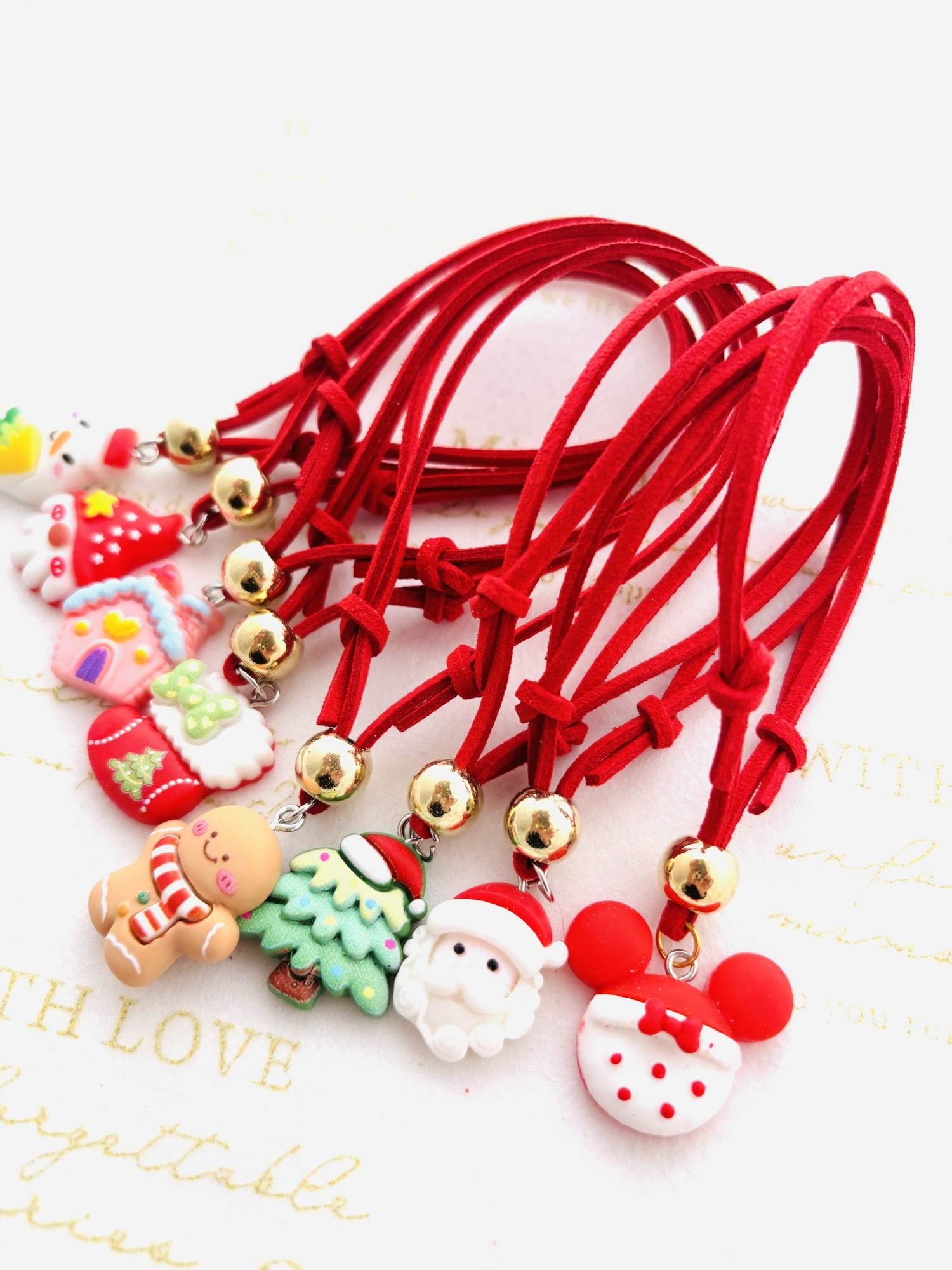 ご確認用No.503 トリミングチョーカー 5本 クリスマス ベル チョーカー｜業務用トリミング用品通販ショップ 【ペットワゴン】