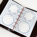 m6サイズ　青いお皿のリフィル＆メモ　20枚入［80×126mm］