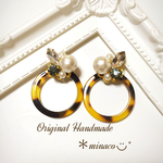  *べっ甲ラウンド×bijouピアス*