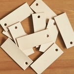 ヌメ革 席札 レザータグ 10枚 (ナチュラル)