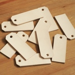 ヌメ革 角カット レザータグ  席札 10枚 (ナチュラル)