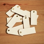 【席札DIY】 ハトメ付き レザータグ 10枚セット ヌメ革ナチュラル (タグ型)