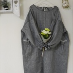 【Sale】（丈92）コットンリネンのお仕事着（かっぽう着）