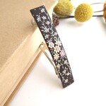 【受注制作】チョコレートブラウンのHANA髪飾りバレッタ。6㎝。