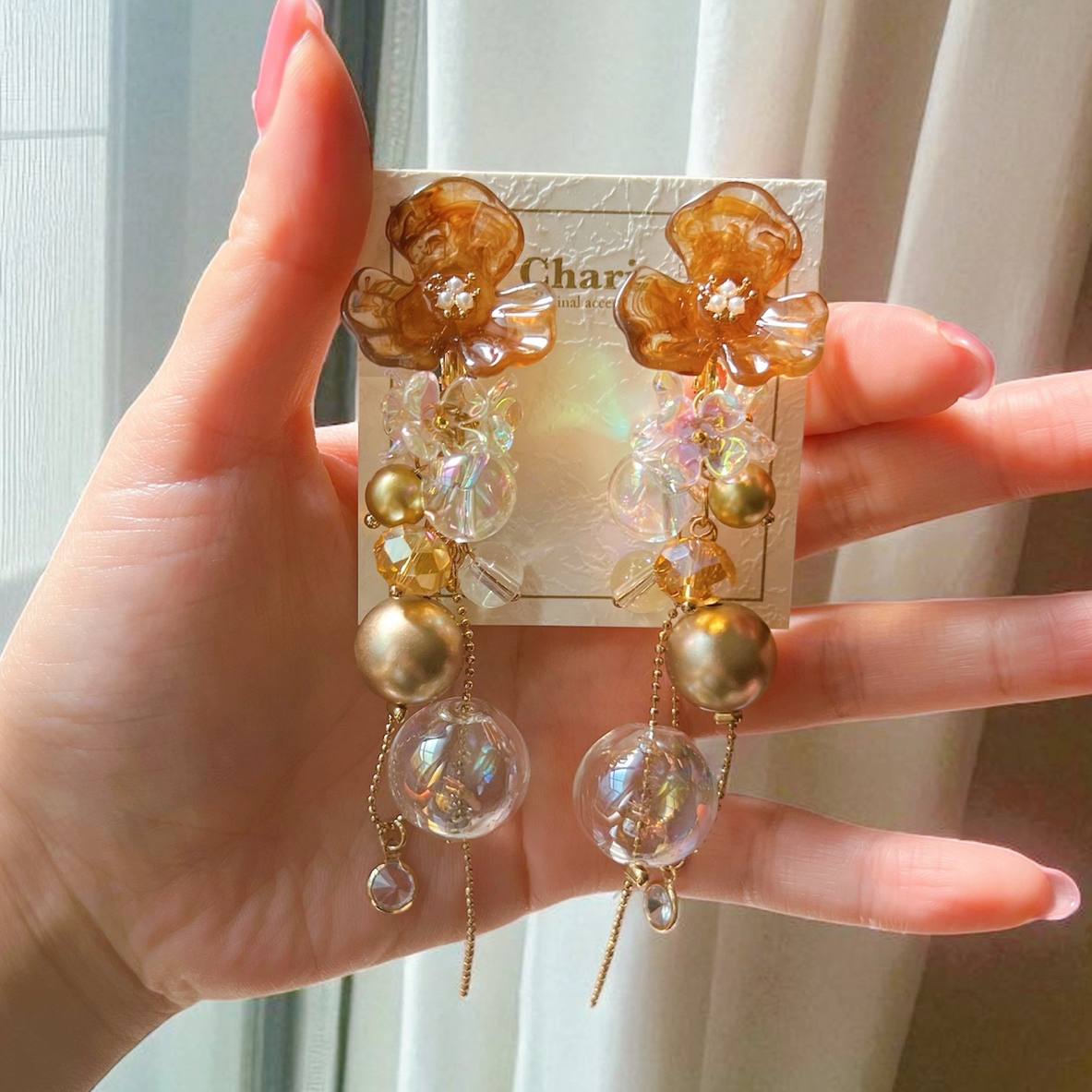 491 スターバロックパール　ネジバネ式イヤリング　ゴールドカラー 491 スターバロックパール ネジバネ式イヤリング ゴールドカラー