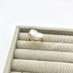 【希少✨1点もの】本真珠 大ぶり バロックパール リング☆一粒 淡水パールリング