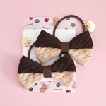 チョコラテ☕️ニットリボン🎀キッズサイズゴム