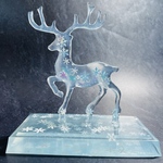 トナカイのオブジェ　雪　レジンアート