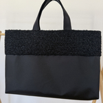 《撥水》《人気no.1ツイード》perle doux__regular(ペルレドゥレギュラー)black×black