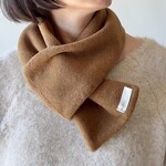 【☆新色☆大人の贅沢とろみフリース】ミニマフラー /ブラウン