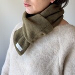 【☆新色☆大人の贅沢とろみフリース】ミニマフラー /カーキ
