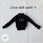 leopard ベルベットスウェット 22cmドールアウトフィット 22cmドール服