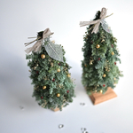 middle sizeガラスビーズとヒムロスギの卓上クリスマスツリー