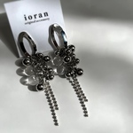 シルバークリア✳︎ジャラジャラ✳︎つぶつぶロング✳︎ハンドメイドピアス