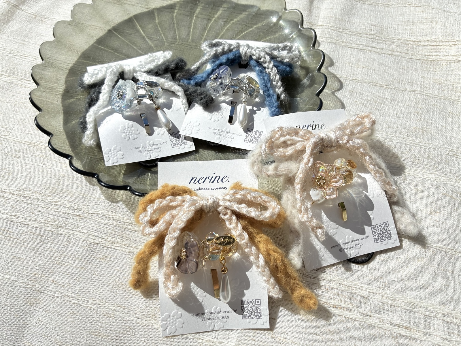 Epiphany.［リボンのヘアゴムと4センチポニーフック］ - nerine