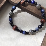 レッドタイガーアイ × ラブラドライト / 天然石ブレスレット