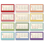 2026ミニカレンダー（名刺サイズ／両面シール付き）リフィールとしても！