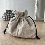 \\送料無料//【選べる2柄】やわらかコットンリネンのナチュラルポーチ