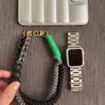 MINI Woodall とパラコードのショートストラップ　greenpoint