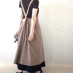 ふんわりエアリー　ヴィンテージソフト加工　クロスエプロン