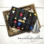 ✾ミニ財布✾コインケース タッセル付き♡トライアングル柄