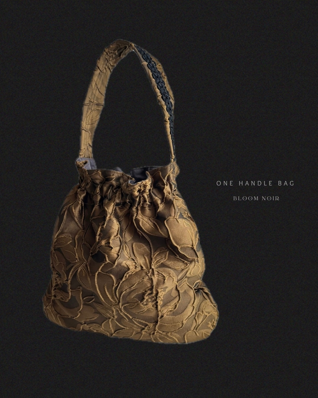 インド刺繍リボンのショルダーバッグ 【A柄】 drawstring