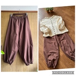 natural*ワッシャーバルーンパンツ**ブラウン
