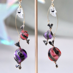 おばけとハロウィンキャンディの耳飾り