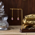 BEADS：ヴィンテージ サフィリーン｜アメリカンピアス ゴールドカラー