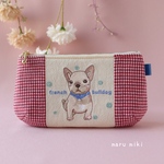 【フレンチブルドッグ③ 刺繍ポーチ】再販