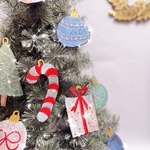 刺繍クリスマスオーナメント8個セット