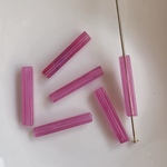 再販無し◆ デッドストック 19mm ドイツ製　チューブ　ビーズ　ピンク　アクリル