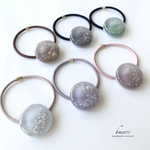 秋めく ニュアンスカラー 6色 ／ 大人 レジン ヘアゴム