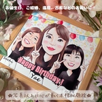 愛らしくてそっくりな似顔絵★修正回数無制限★データ贈呈★文字・衣装指定無料 ★