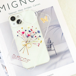 ＊かすみ草のブーケ押し花スマホケース＊391 手帳型 全機種対応 本物のお花  iPhone17/17Air/17Pro/ 16e/15/14/13/12/SE Android Galaxy   