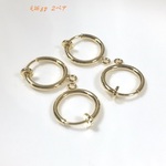再販5(k16gp)フープイヤリング★たてカンろう付type　２ペア