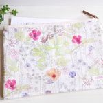 整理上手さんのA4メッシュケース仕切り付き*リバティIrmaレッド＆オレンジ