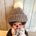  【Ｓサイズ】1650モンチッチＳサイズ ニット帽　ポンポン付き