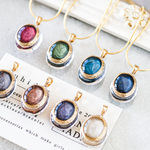 【8色から選べる】宝石みたいなレジンネックレス　レジン　推しカラー　こっくりカラー　宝石