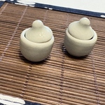 2セット 約16mm E547 ミニチュア  茶碗蒸し 蓋付き 食器お皿 小皿 和皿 ミニチュアフード dollhouse