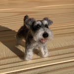 フェルト犬　シュナウザー　ネネさん　<MW717>