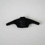 【1/6・21cm22cmドールoutfit】タートルネックカットソー(ブラックロゴ入り)