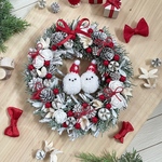 今年も君と一緒に＊* クリスマスリース　クリスマス飾り　クリスマスドア飾り　シマエナガ　シマエナガリース　クリスマスプレゼント＊*