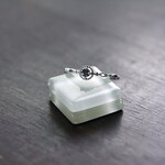 モアサナイト（ブルー）　マーキスドットレースリング　SILVER925　