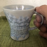 マグカップ（大/ブルー結晶/半磁器）