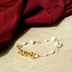 雑誌掲載【装苑】1月号 pearl × gold hematite lady station bracelet