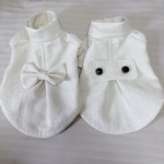 《再入荷✨️》ラメ入りタックコート 犬服  リボン ベルト