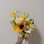 【ウエディングブーケ・ブートニア】  ひまわりブーケ ￤結婚式 ￤ 前撮り 