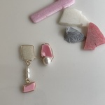 海洋プラスチックのアップサイクルイヤリング